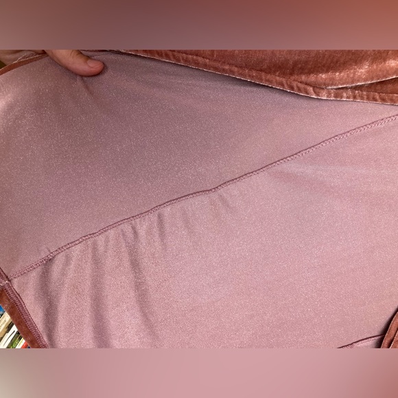 Suzanne Betro SB Mauve Pink Velvet Duster Kimono Cardigan Sz Large L - Picture 13 of 16